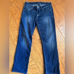 Apt 9 Cropped Capri Jeans Women’s Size 4 Medium Dark Wash Straight Leg Stretch